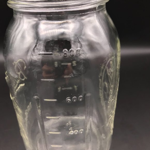 Ball Wide Mouth Glass Mason Jar 800ml/27oz No Lid 6 3/4" Fruit Design Mason Jar - Picture 7 of 11